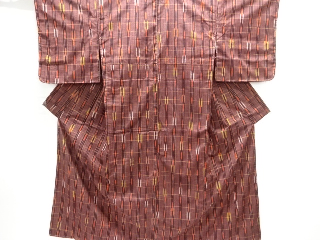 JAPANESE KIMONO / SILK / TSUMUGI / WOVEN STRIPE